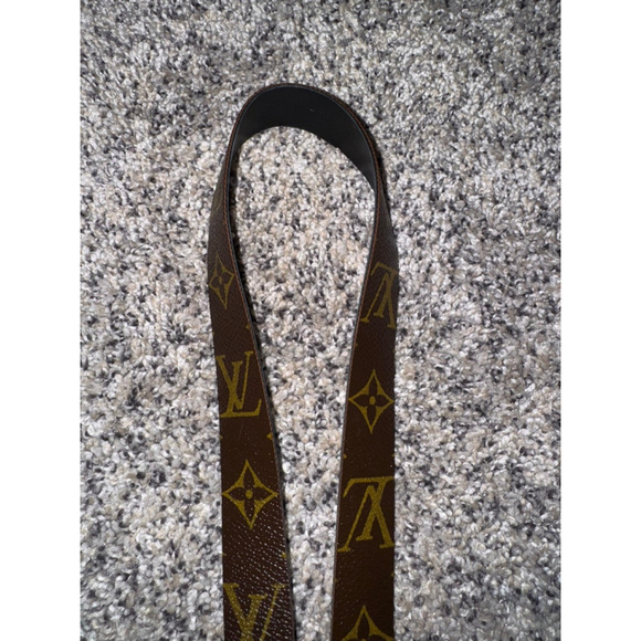 Handmade using authentic canvas brown and  Gold Monogram Lanyard​ - Picture 8 of 9